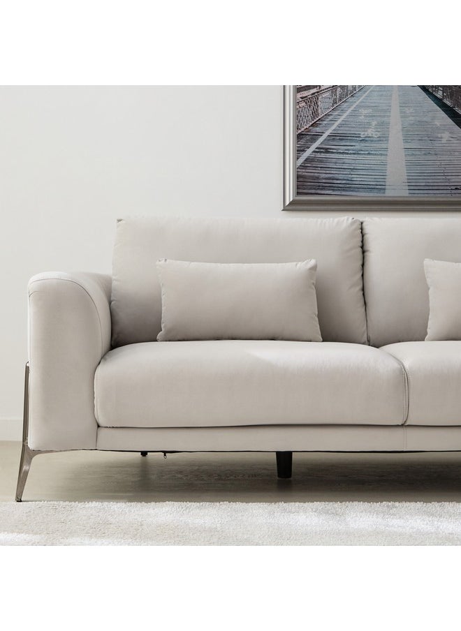 Home Box Zurich 3-Seater Fabric Sofa with 2 Cushions 96 x 85 x 220 cm  - Image 4