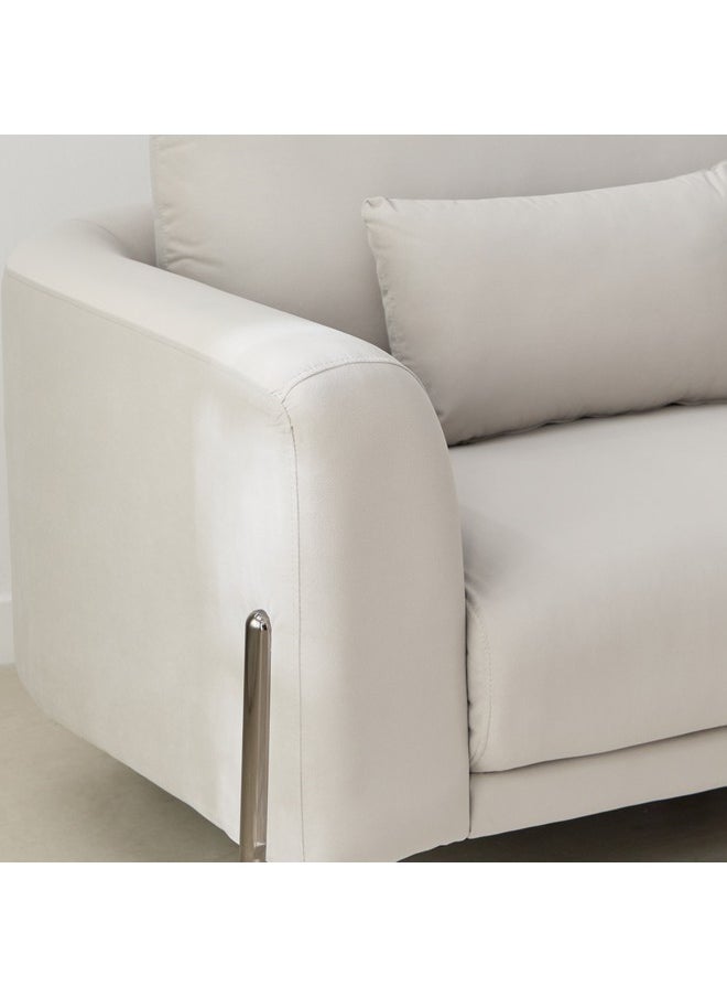 Home Box Zurich 3-Seater Fabric Sofa with 2 Cushions 96 x 85 x 220 cm  - Image 5