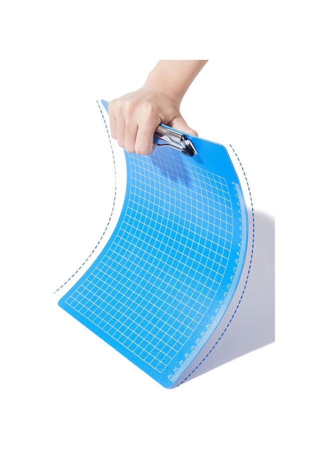 Elifo Vertical Plastic Writing Clipboard, Paper Stationery Hard Board, Record Clipboard, Office Work Press Board, Paper Clip, A5 Flat Head Clip, Blue, 1 Piece - Image 3