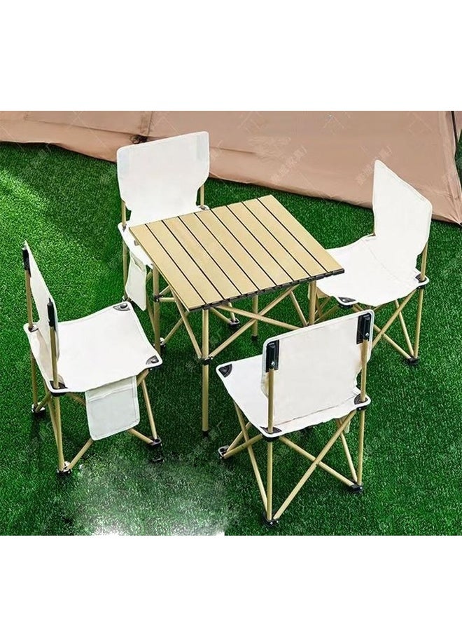 ATM Portable Outdoor Folding Table and Chair Set – (1 Table - 53x50x50 cm) + (4 Chairs - 39cm) - Image 1
