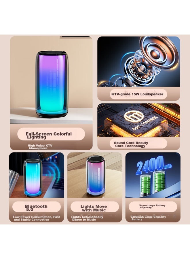 The Good Shepherd Wireless Bluetooth Speaker, Ai Smart Desktop Computer Speaker, Home Ktv Sound System Set, Portable Outdoor Karaoke, Subwoofer, High Volume, High Quality, Car And Home Use - Image 1