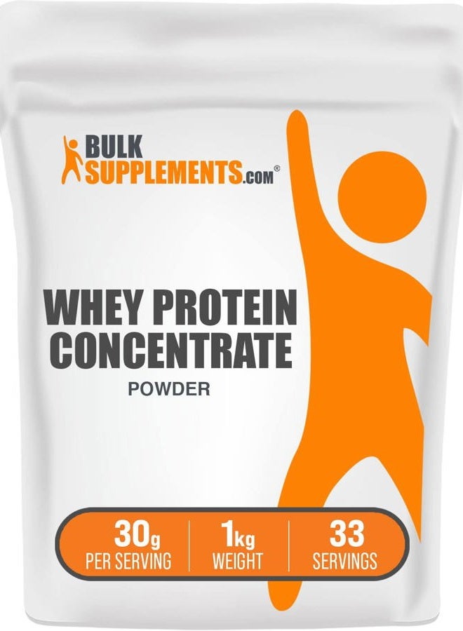 BULKSUPPLEMENTS.COM Whey Protein Concentrate Powder - Protein Powder Unflavored, Flavorless Protein Powder, Whey Protein Powder - Pure Protein Powder, 30g per Serving, 1kg (2.2 lbs) - Image 1