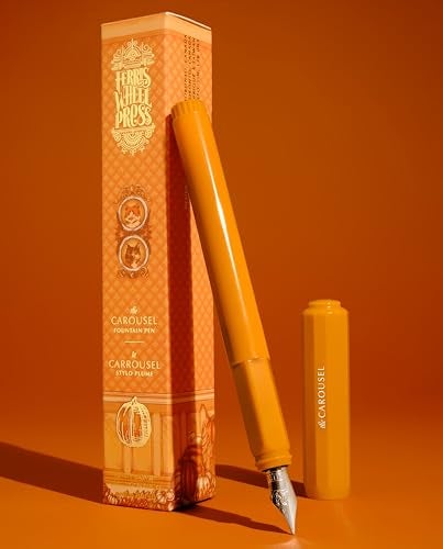 Ferris Wheel Press | Carousel Fountain Pen | Acrylic blend body | Air-sealed click locking cap | French Vanilla | White | Fine Nib - Image 5
