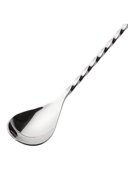 NJ NJ Stirrier Spoon Twisted with knob top, Cocktail Mixing Spoon, Long Handle Stirring Spoon, Stainless Steel Cocktail Spoon Spiral Pattern, Bar Cocktail Shaker Spoon 28 cm: 2 Pcs Set  - Image 5