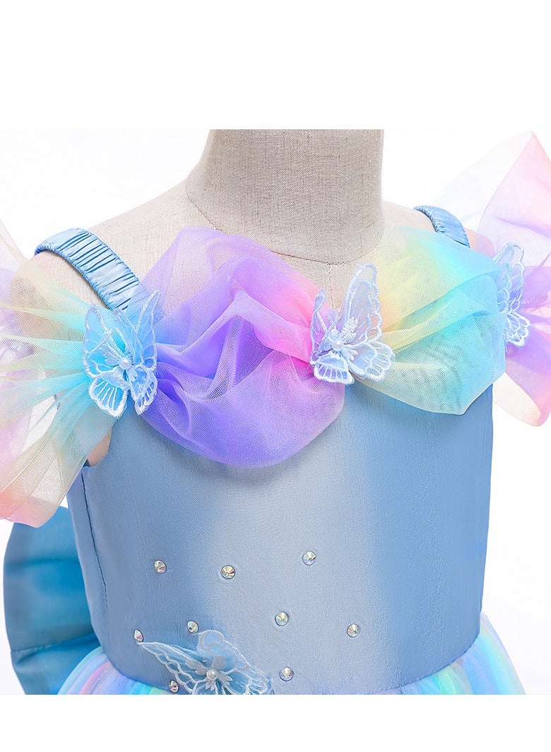 XiuWoo Adorable Princess Fancy Party Dress Costume With Accessories Set for Girls - Image 4