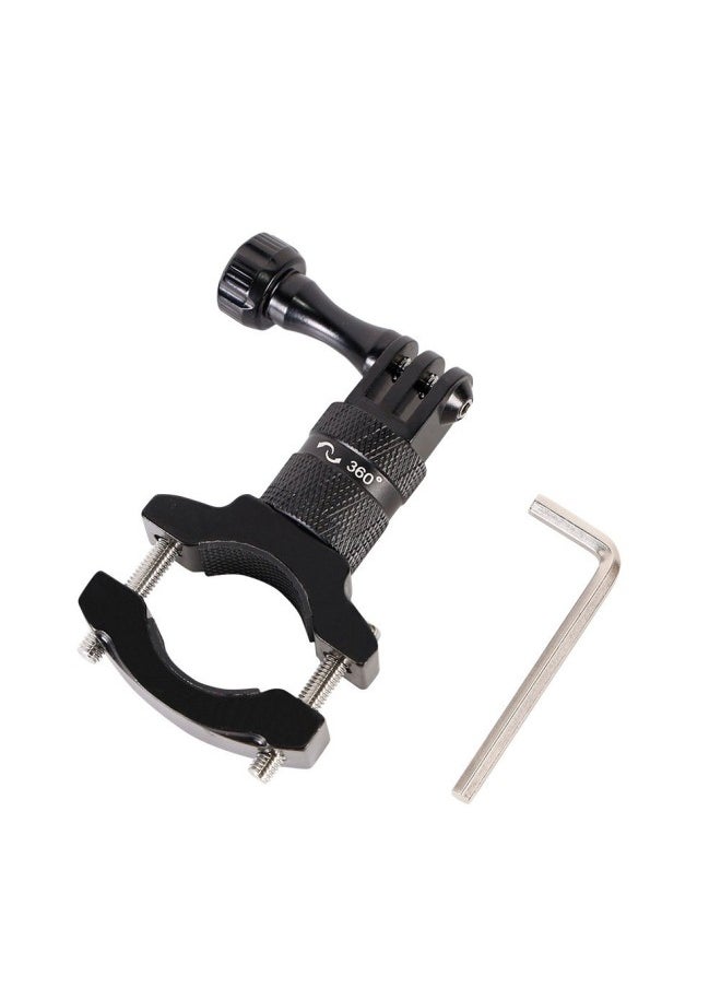 Adapted For Gopro Motorcycle Riding Navigation Mobile Phone Bracket Sports Camera Car 360 Rotating Bicycle Fixing Clip-Color:360 Rotating Bicycle Clip Black - Image 1