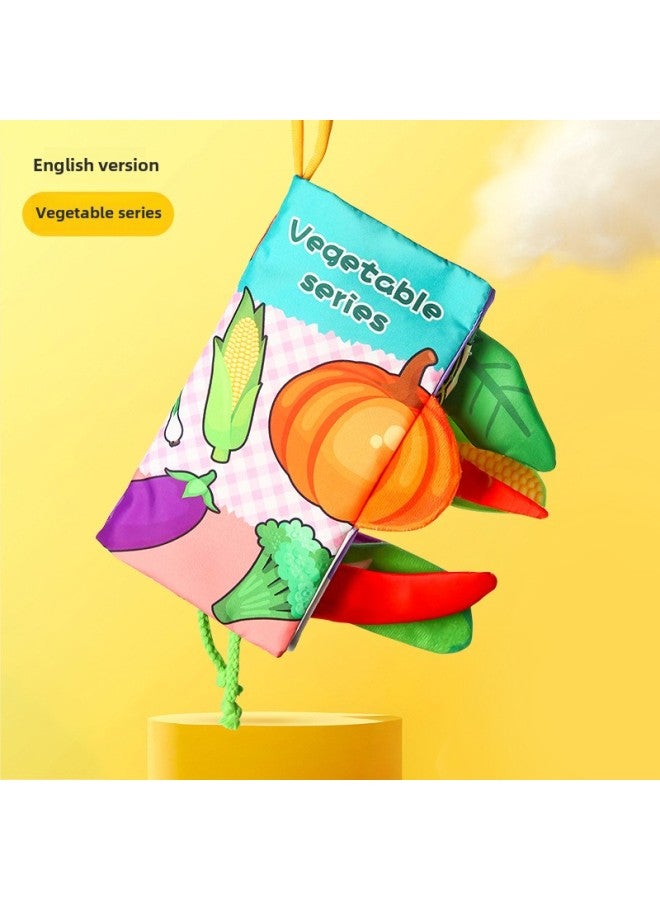 Children's Digital Animal Ringing Paper Cloth Book 0-3 Years Old Infant Toys Educational Enlightenment Early Education Cloth Book Baby Cloth Book-Color: Vegetable Series (6 Pages And 12 Sides Containing Ringing Paper BB Device)  - Image 1