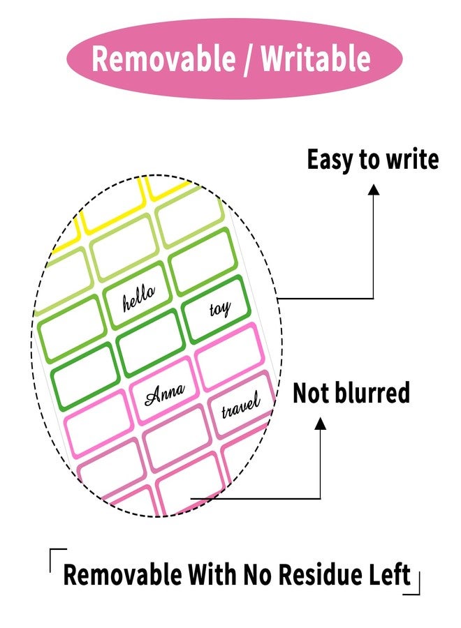 STARLIBOO Removable Freezer Labels,1x2 Inch Color Coding Removable Labels for Food Containers, Removable Label, Freezer Label to Write on/Waterproof (8 Colors,360 Pcs) - Image 2