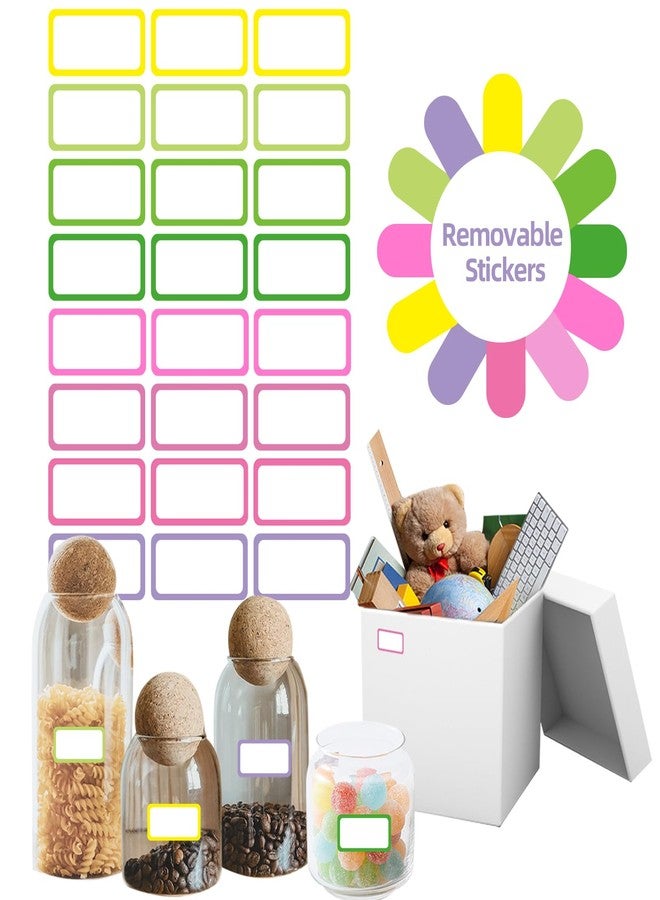 STARLIBOO Removable Freezer Labels,1x2 Inch Color Coding Removable Labels for Food Containers, Removable Label, Freezer Label to Write on/Waterproof (8 Colors,360 Pcs) - Image 1