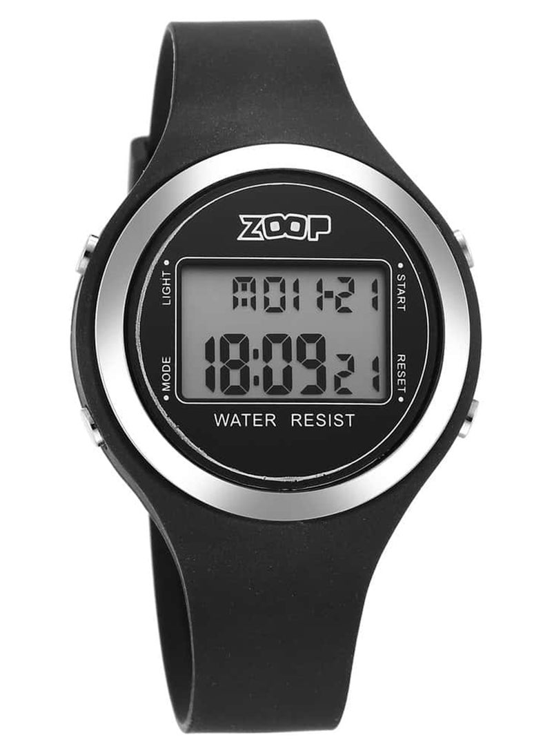 Zoop Unisex Digital Round Shape Silicone Wrist Watch 26024PP01 - 40 Mm - Image 1