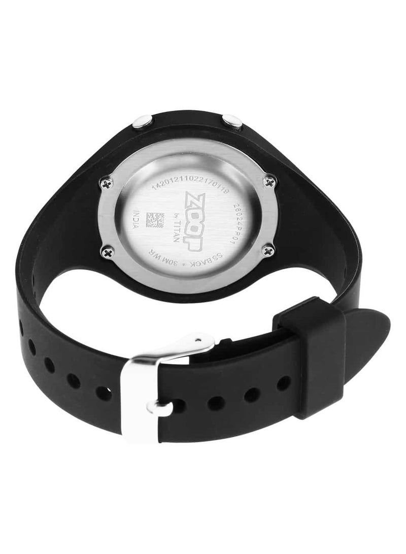 Zoop Unisex Digital Round Shape Silicone Wrist Watch 26024PP01 - 40 Mm - Image 5