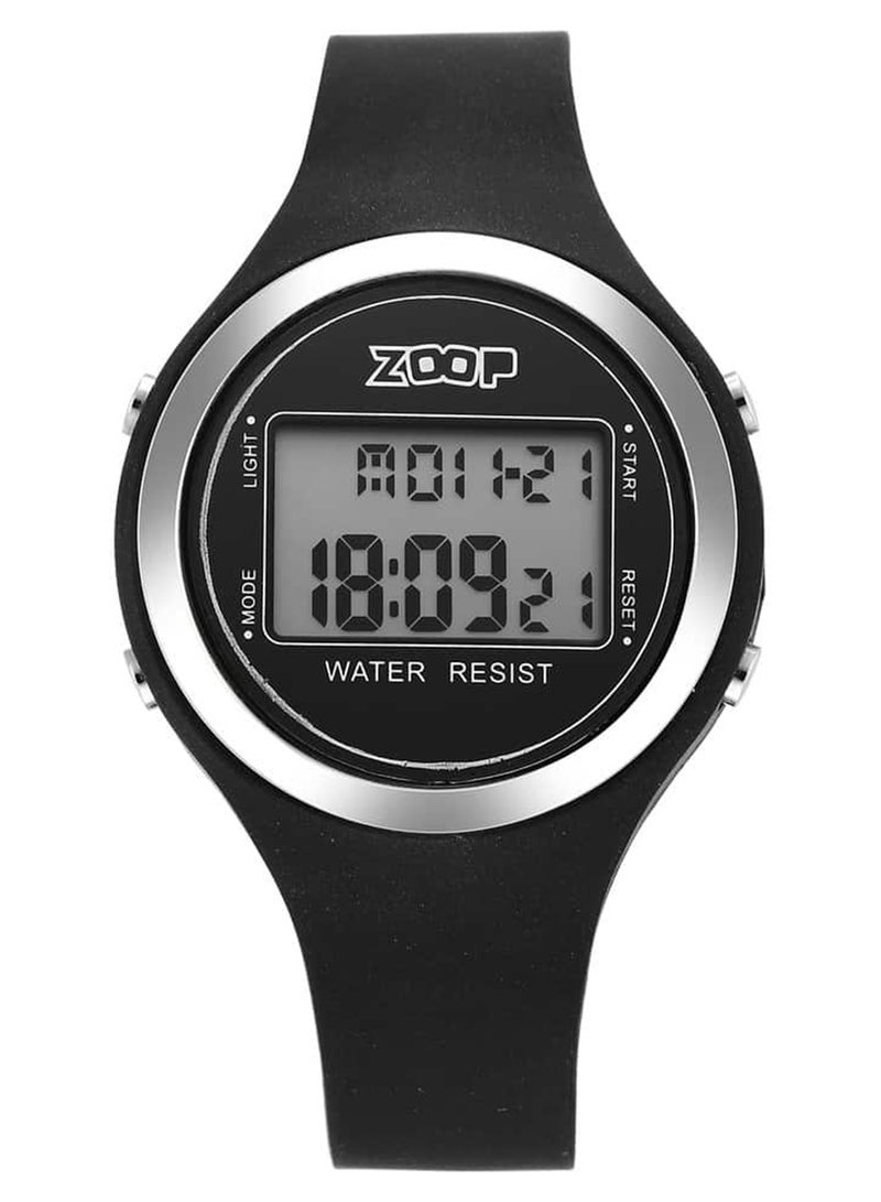 Zoop Unisex Digital Round Shape Silicone Wrist Watch 26024PP01 - 40 Mm - Image 2