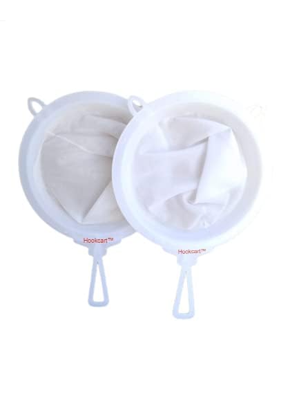Hookcart Plastic Milk Water Filter Medium Size Double Mesh Strainer, Milk Chalni, Liquid Water Strainer Filter, White, Pack of 2 - Image 2