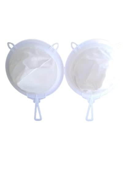 Hookcart Plastic Milk Water Filter Medium Size Double Mesh Strainer, Milk Chalni, Liquid Water Strainer Filter, White, Pack of 2 - Image 5