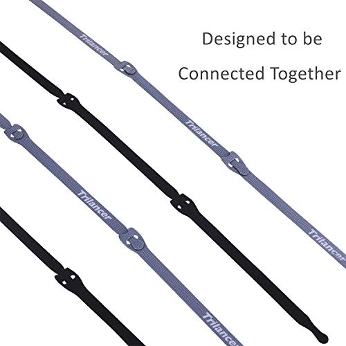 Trilancer Reusable Cable Straps Wire Ties, Pack of 50 Adjustable Cord Fastener Cable Organizer, 8 Inches (Black) - Image 3