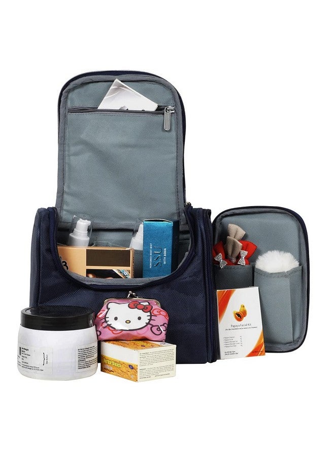 CABLE GALLERY Multifunctional Extra Large Cosmetic Make up Bag for Travel Kits & Makeup Organisers for Man and Women, Cosmetic Pouch ,Household Grooming Kit for Home (Blue) - Image 4