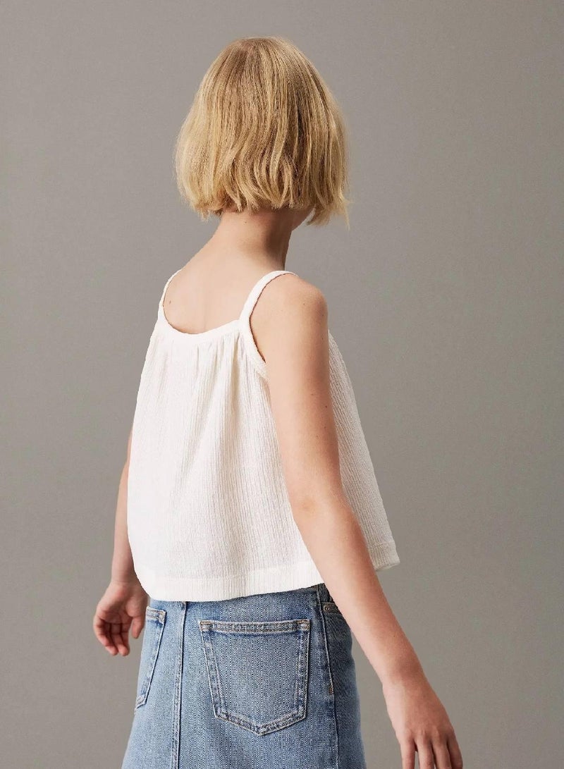 Calvin Klein Jeans Loose Crinkle Strap Top - Image 2