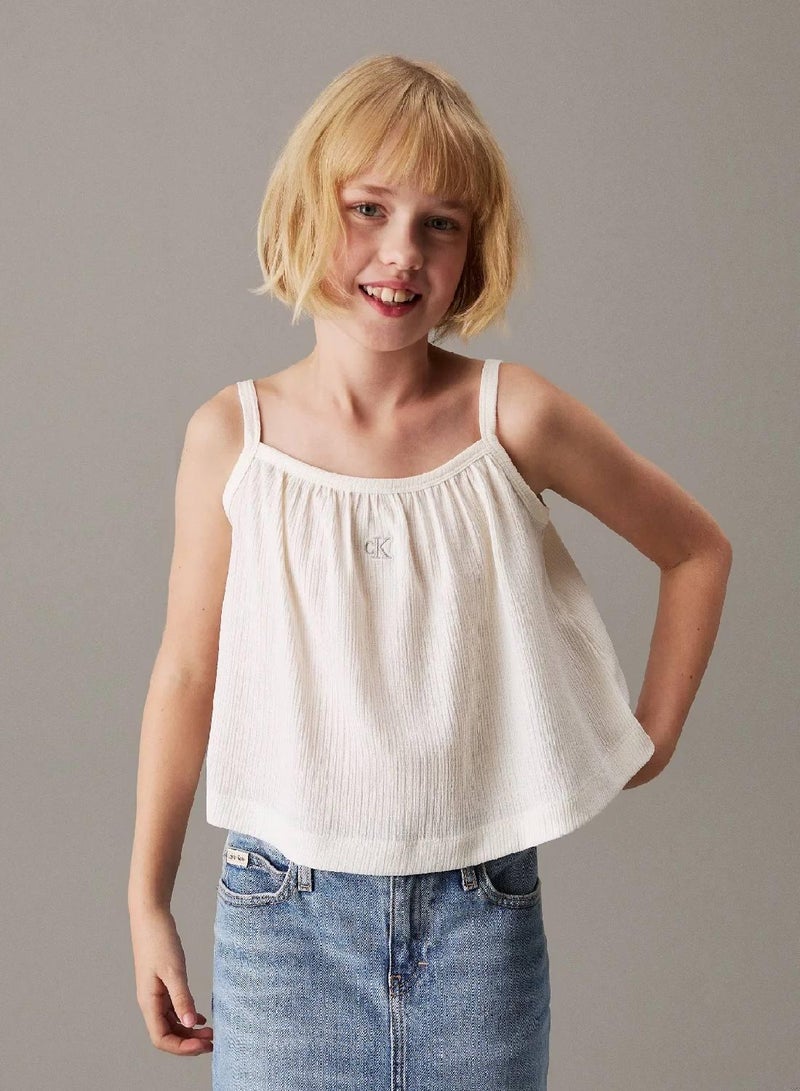 Calvin Klein Jeans Loose Crinkle Strap Top - Image 1