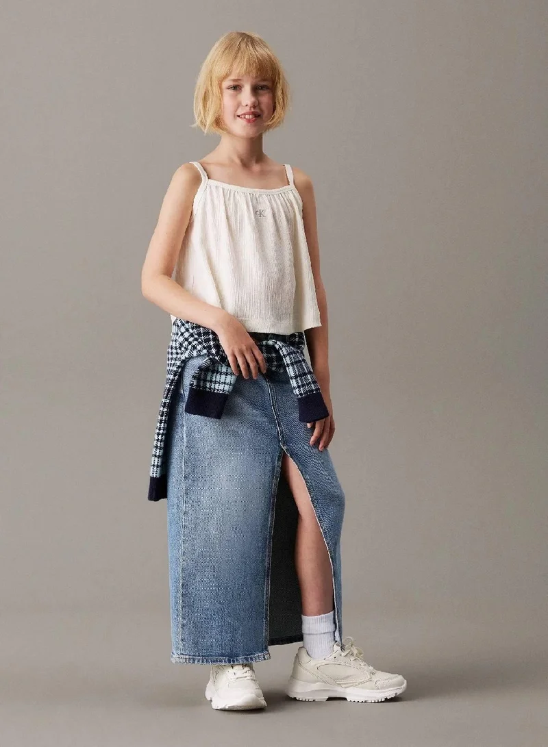 Calvin Klein Jeans Loose Crinkle Strap Top