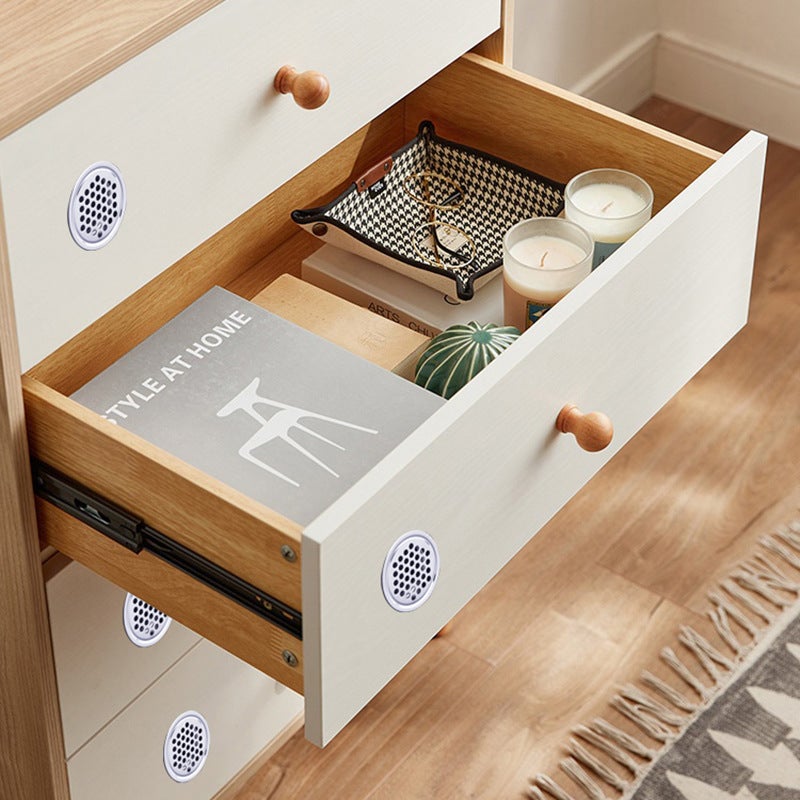 Cabinet Stainless Steel Ventilation Hole Decorative Cover Round Black Cooling Exhaust Hole Ventilation Hole Cabinet Breathable Mesh White - Image 2