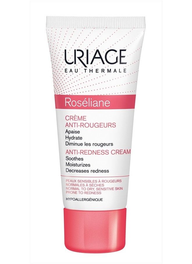 Uriage - URIAGE Roseliane Anti-Redness Cream with Green Pearls, Shea Butter, Ginseng & Algae Extracts | Soothes, Hydrates, Reduces Visible Redness, Paraben-Free, Non-Comedogenic, 40 mL / 1.35 oz - Image 1