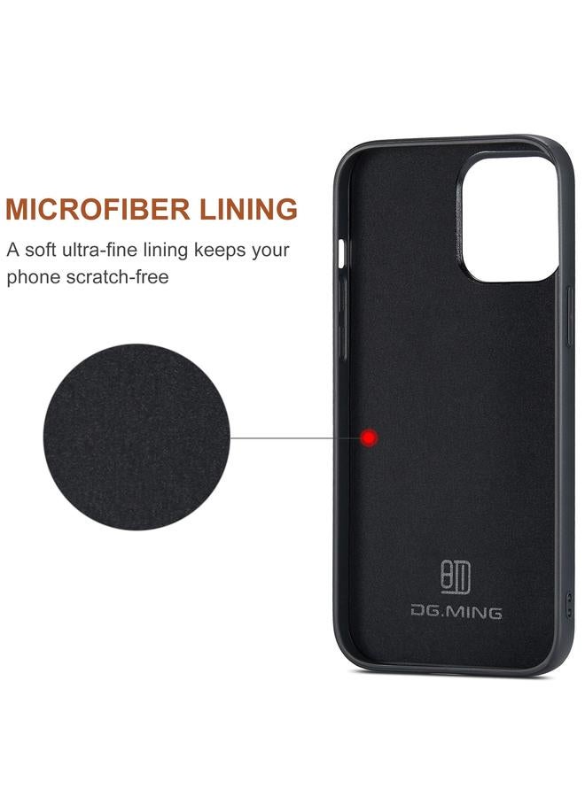 Dg Ming Case For iPhone 15 Pro M1 Series 3-Fold Multi Card Wallet Leather Phone Case - Image 3