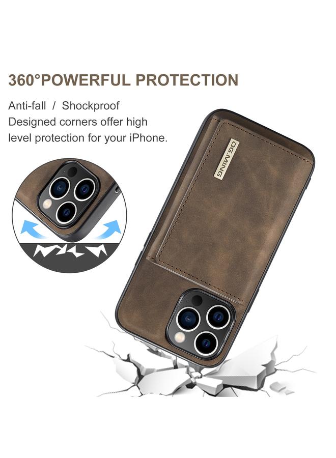Dg Ming Case For iPhone 15 Pro M1 Series 3-Fold Multi Card Wallet Leather Phone Case - Image 5