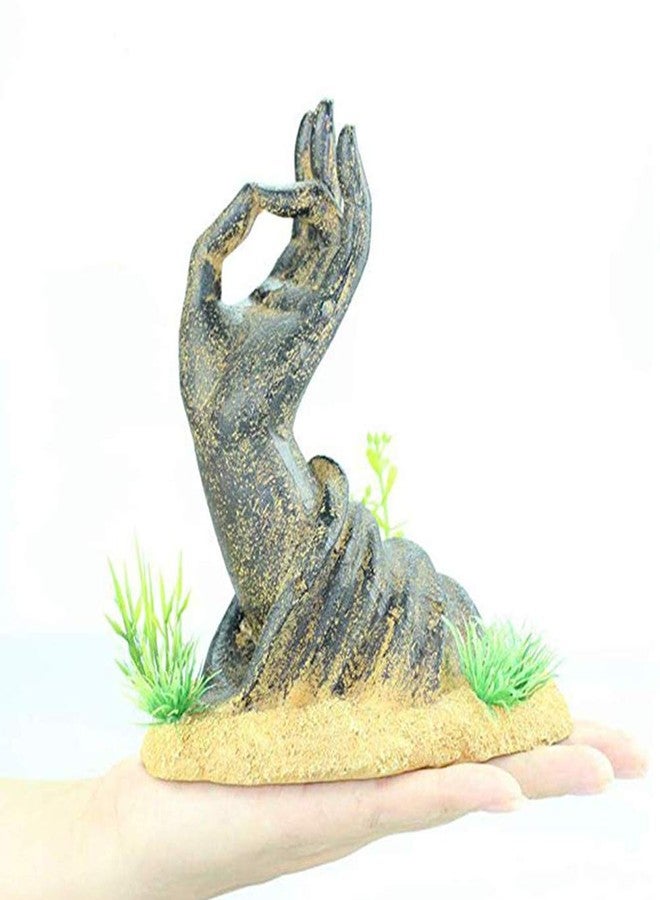 OMEM Fish Tank Decorations Buddha Hand Statue Aquarium Ornaments (Hand) - Image 4