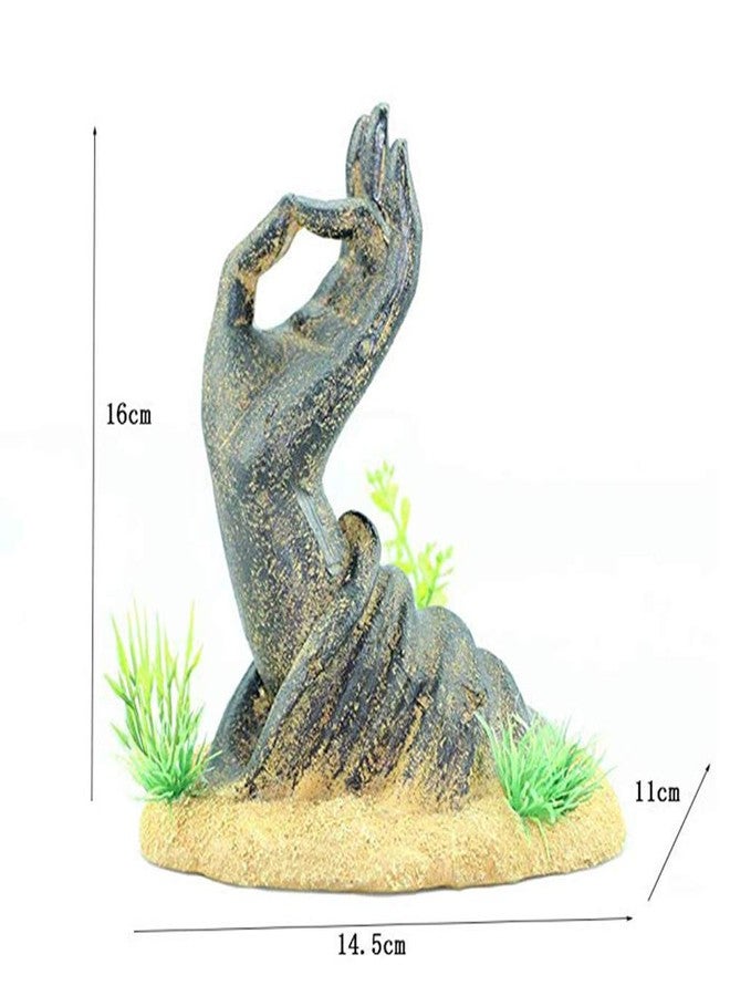 OMEM Fish Tank Decorations Buddha Hand Statue Aquarium Ornaments (Hand) - Image 2