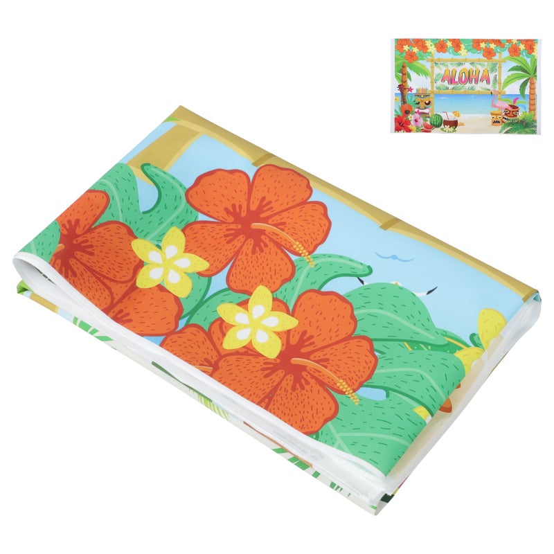 2pcs Hawaii Theme Backdrop Hanging Tapestry Beach Party Background Wall Decor - Image 5