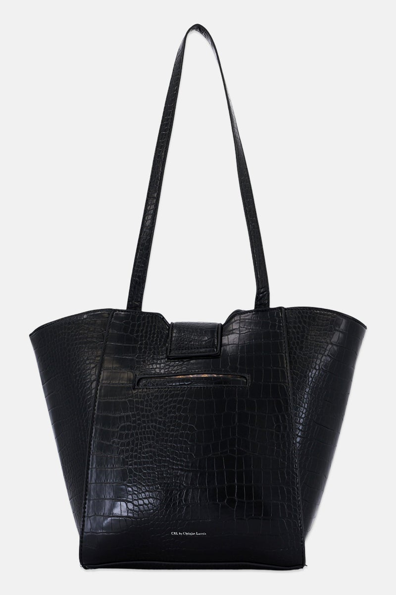 CXL by Christian Lacroix Women Brand Logo Tote Bag, Black - Image 3