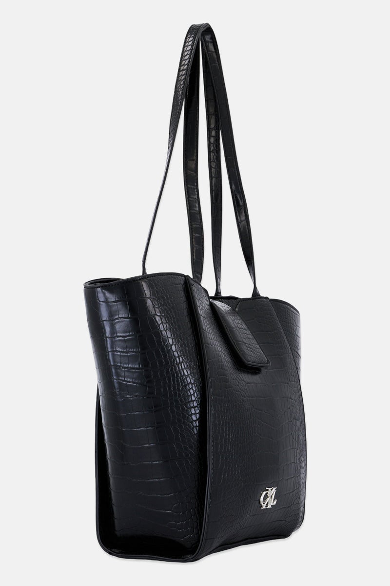 CXL by Christian Lacroix Women Brand Logo Tote Bag, Black - Image 2