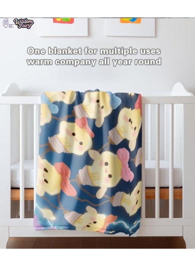 general Wisdom Fairy (latest) flannel thin blanket (warm and comfortable, suitable for sleep, game use, dust and sandproof) 150cm*200cm - 105 - Image 1
