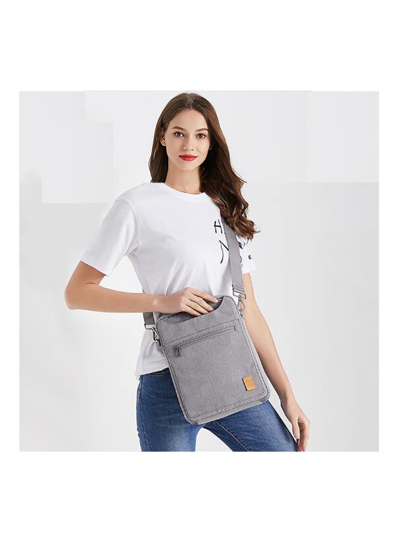 SYOSI 9 to 11 Inch Tablet Shoulder Bag Briefcase Laptop Sleeve Waterproof Crossbody Carrying Case for 11In iPad Pro 10.5 10.9" Air Microsoft Surface Go 2 Galaxy Tab A 10.1 Grey - Image 4