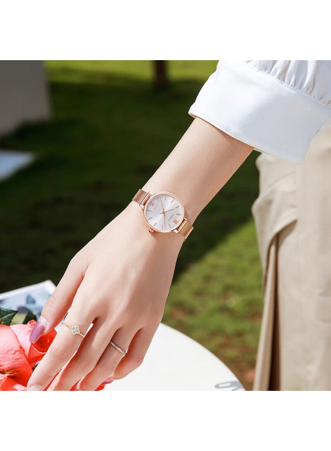 Rosdn Women's Ultra-thin Waterproof Watch, Fashionable Elegant Style, Top Ten Brand Ladies Watch, Birthday Gift For Girlfriend - Image 3