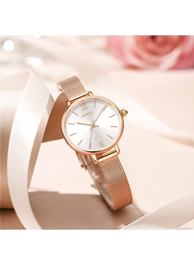 Rosdn Women's Ultra-thin Waterproof Watch, Fashionable Elegant Style, Top Ten Brand Ladies Watch, Birthday Gift For Girlfriend - Image 5