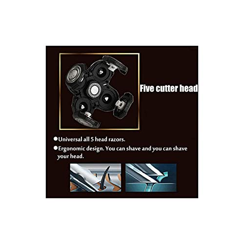 IVYRISE 5 Head Shaver Head, Replacement Shaving Head For Shaver, Easy to Install Electric Shaver Head, 4D Rotary Cutting Head Double Ring Blade, Universal For 5 Head Shavers. - Image 2