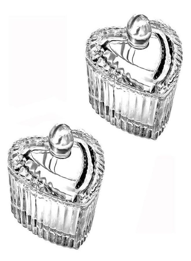 lasenersm 2 Pieces Nail Art Acrylic Crystal Glass Dish Cup Nail Dappen Cup Nail Art Glass Acrylic Dappen Dish Liquid Powder Crystal Cup Glassware Tools with Lid for Mixing Liquid Powder, Transparent - Image 1