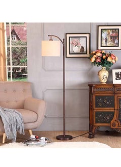 OASIS DESERT Remote Control Living Room Floor Lamp, Beige Linen Shade Long Floor Lamp, Adjustable 3 Color Temperature Led Bulb Modern Standing Reading Lamp, Suitable For Home And Office  - Image 3
