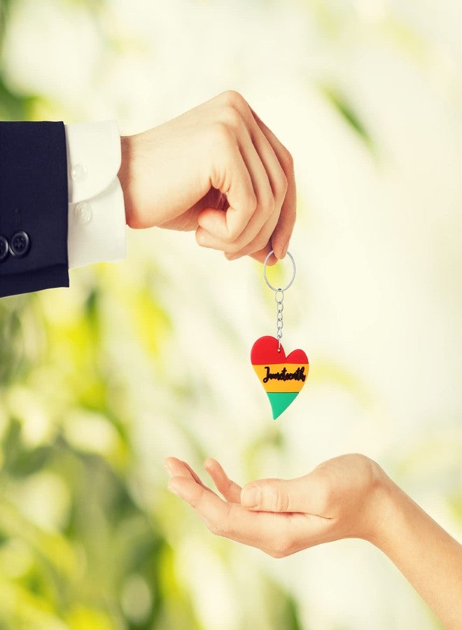 سوريو مجموعة سلاسل مفاتيح Sureio مكونة من 120 قطعة، بمناسبة يوم التحرير (Juneteenth)، سلسلة مفاتيح تحمل شعار شهر التاريخ الأسود 1865، سلسلة مفاتيح على شكل قلب، هدية مثالية لحفلات يوم الحرية الأفريقي في 19 يونيو (نمط كلاسيكي). - Image 3