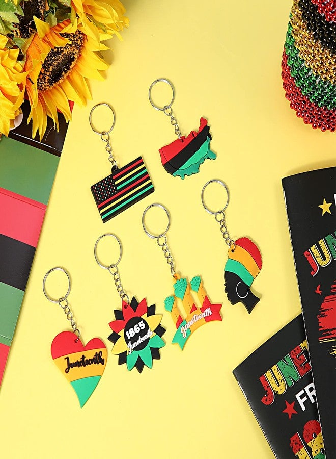 سوريو مجموعة سلاسل مفاتيح Sureio مكونة من 120 قطعة، بمناسبة يوم التحرير (Juneteenth)، سلسلة مفاتيح تحمل شعار شهر التاريخ الأسود 1865، سلسلة مفاتيح على شكل قلب، هدية مثالية لحفلات يوم الحرية الأفريقي في 19 يونيو (نمط كلاسيكي). - Image 5