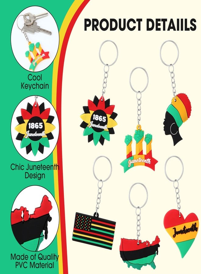 سوريو مجموعة سلاسل مفاتيح Sureio مكونة من 120 قطعة، بمناسبة يوم التحرير (Juneteenth)، سلسلة مفاتيح تحمل شعار شهر التاريخ الأسود 1865، سلسلة مفاتيح على شكل قلب، هدية مثالية لحفلات يوم الحرية الأفريقي في 19 يونيو (نمط كلاسيكي). - Image 4