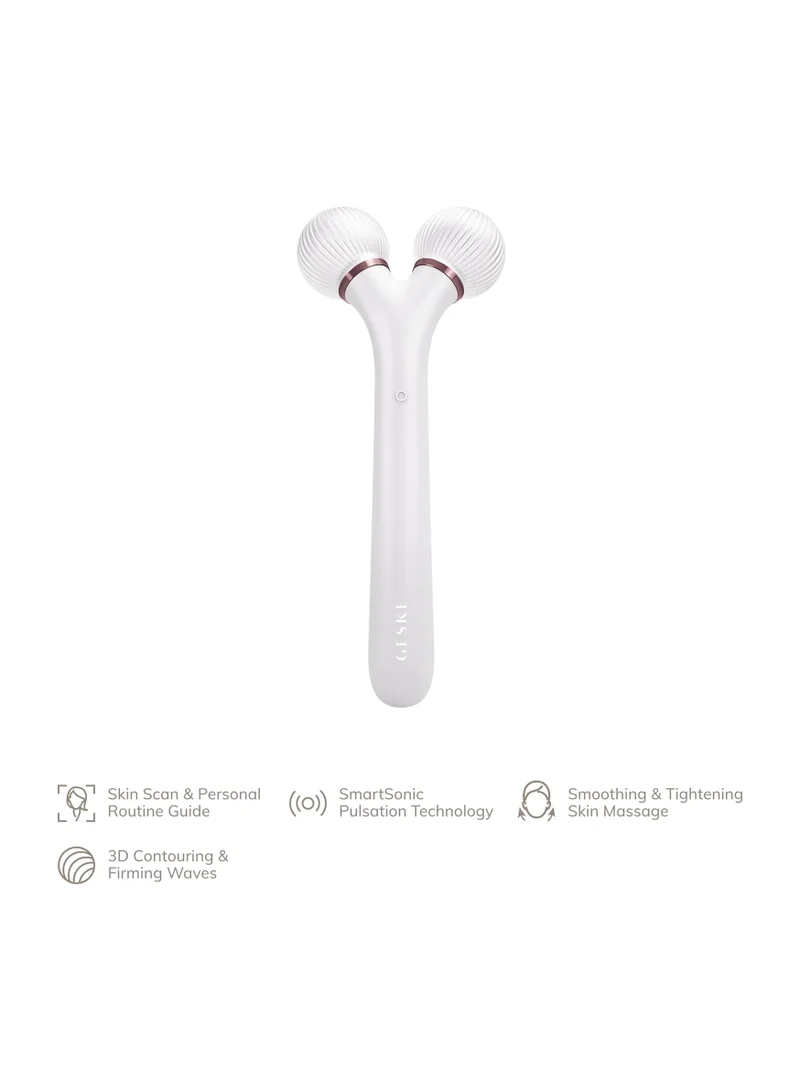 GESKE SmartAppGuided Sonic Facial Roller | 4 in 1 | Device for Face | Dermaroll | Professional Face Roller | Tightens and Defines the Skin on the Face, Starlight