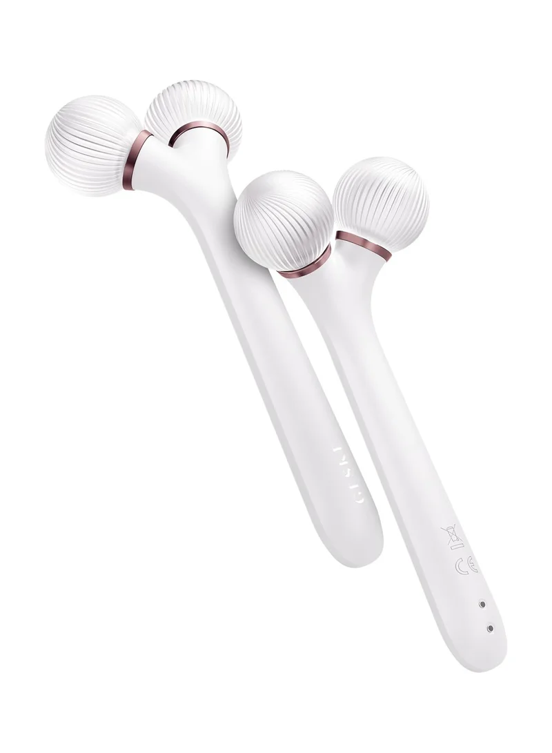 GESKE SmartAppGuided Sonic Facial Roller | 4 in 1 | Device for Face | Dermaroll | Professional Face Roller | Tightens and Defines the Skin on the Face, Starlight