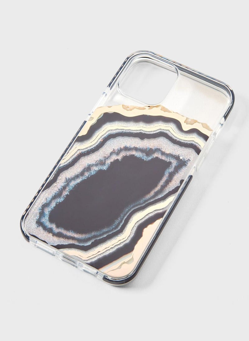 Claires - Clear Black Gold Agate Iphone 12 Pro Max Case - Image 1