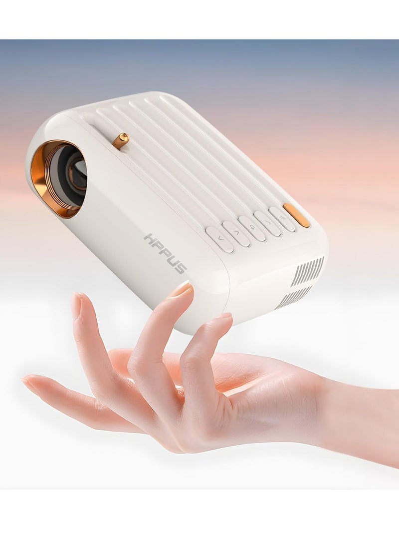 SYOSI Mini Projector, Projector with 5G WiFi and Bluetooth, Portable Projector 1080P Supported 120ANSI, Bluetooth Movie Projector for Bedroom/Outdoor, Compatible with iOS/Android/Laptop/TV Stick/HDMI/PS5  - Image 1