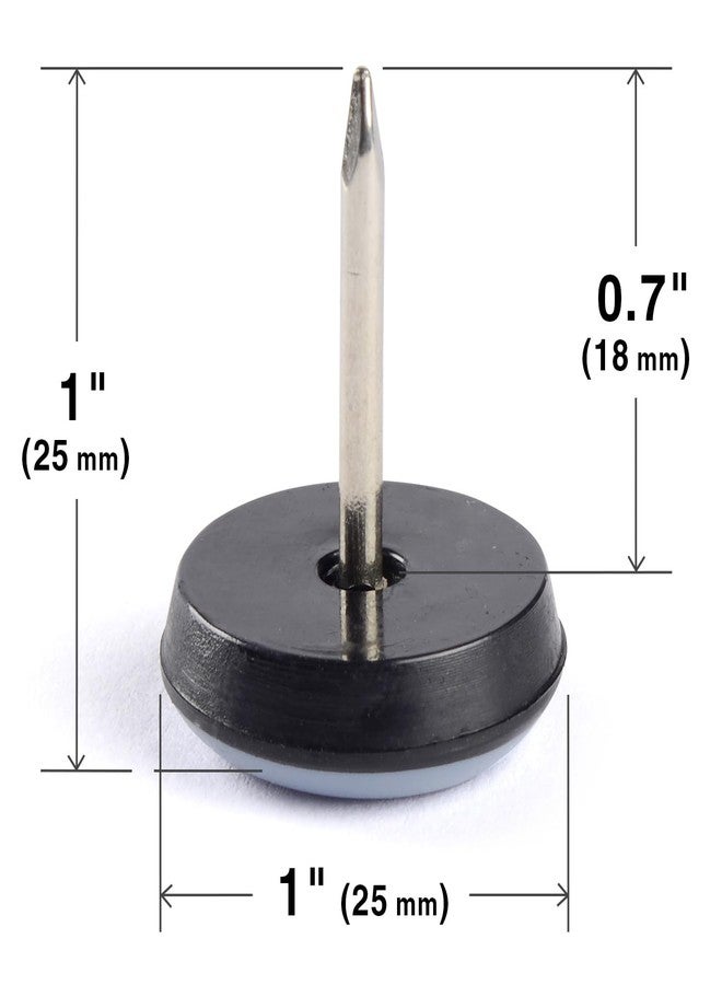 إكس-بروتيكتور منزلقات الكراسي X-Protector - منزلقات أثاث مقاس 1 بوصة، 24 قطعة - منزلقات كراسي رمادية اللون تُثبت بالمسامير - واقيات أرضيات ممتازة لأرجل الكراسي - انزلق بسهولة مع وسادات أرجل الكراسي التي تحمي أرضيتك! - Image 2