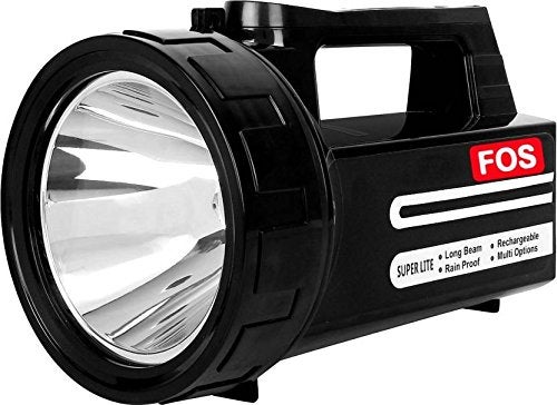 FOS ABS LED Search Light 5W (Range Upto 600 m) Rechargeable Handheld Torch, Black (Model: Superlite) - Image 4