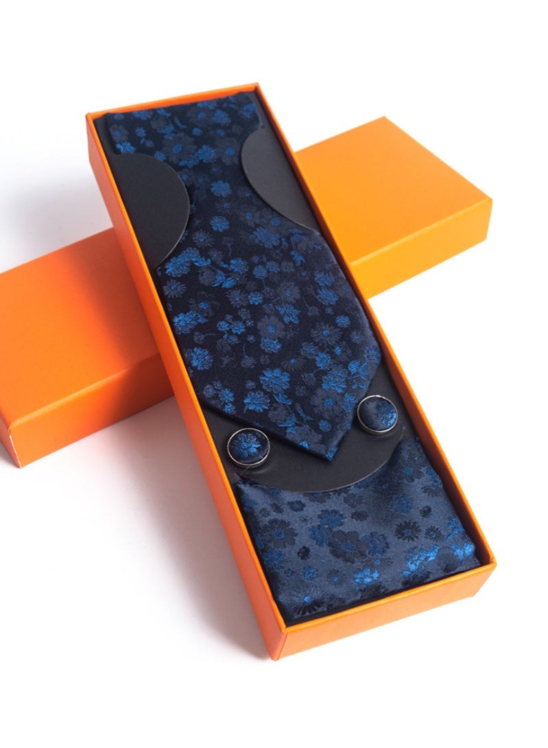 أروى المألوف ربطة العنق دعوى هدية مربع مجموعة مع التعادل ، جيب مربع ، أزرار أكمام مجموعة - Image 2