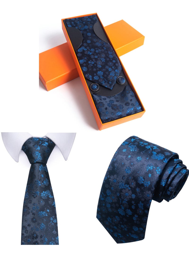 أروى المألوف ربطة العنق دعوى هدية مربع مجموعة مع التعادل ، جيب مربع ، أزرار أكمام مجموعة - Image 1